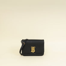 Burberry Black TB Logo Flap Small Bag