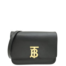 Burberry Black TB Logo Small Flap Bag
