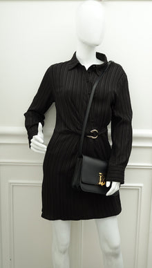 Burberry Black TB Logo Small Flap Bag