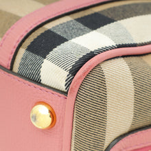 Burberry Bicolor House Check Small Convertible Alchester Bag