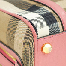 Burberry Bicolor House Check Small Convertible Alchester Bag