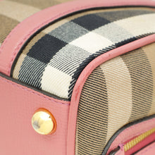 Burberry Bicolor House Check Small Convertible Alchester Bag