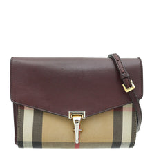 Burberry Burgundy House Check Macken Crossbody Bag