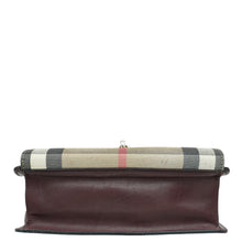 Burberry Burgundy House Check Macken Crossbody Bag