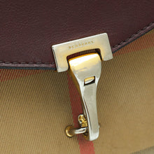 Burberry Burgundy House Check Macken Crossbody Bag