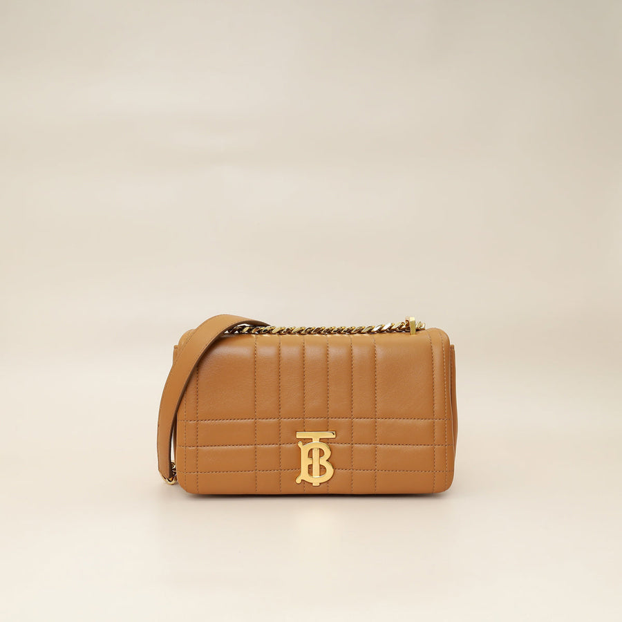Burberry Caramel Lola Quilted Small Lola Chain Bag