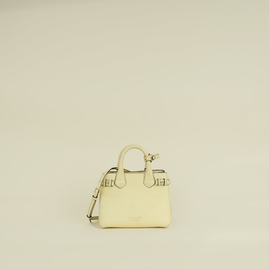 Burberry Light Yellow Banner Mini Tote Bag