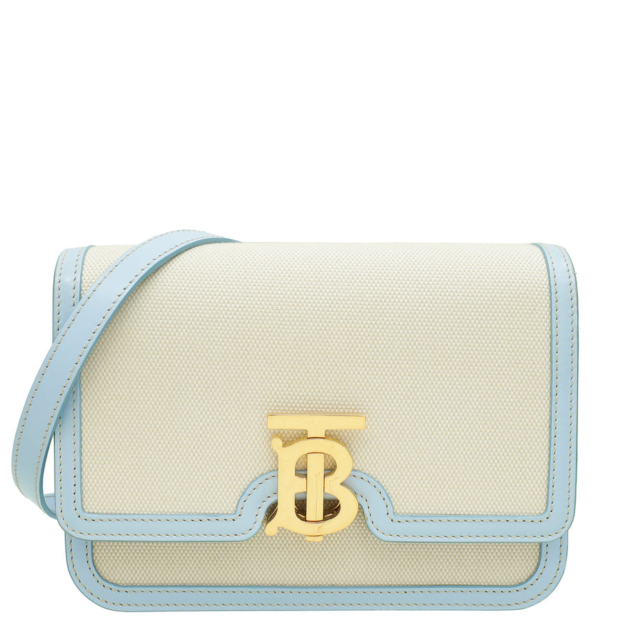 Burberry Bicolor TB Logo Small Flap Bag