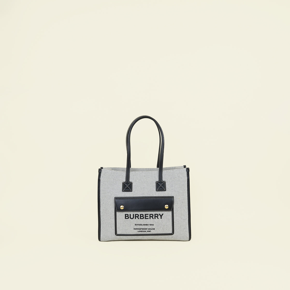 Burberry Bicolor Freya Tote Small Bag