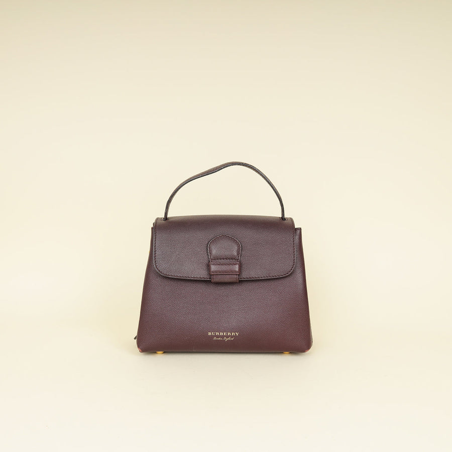Burberry Burgundy Camberley Top Handle Bag