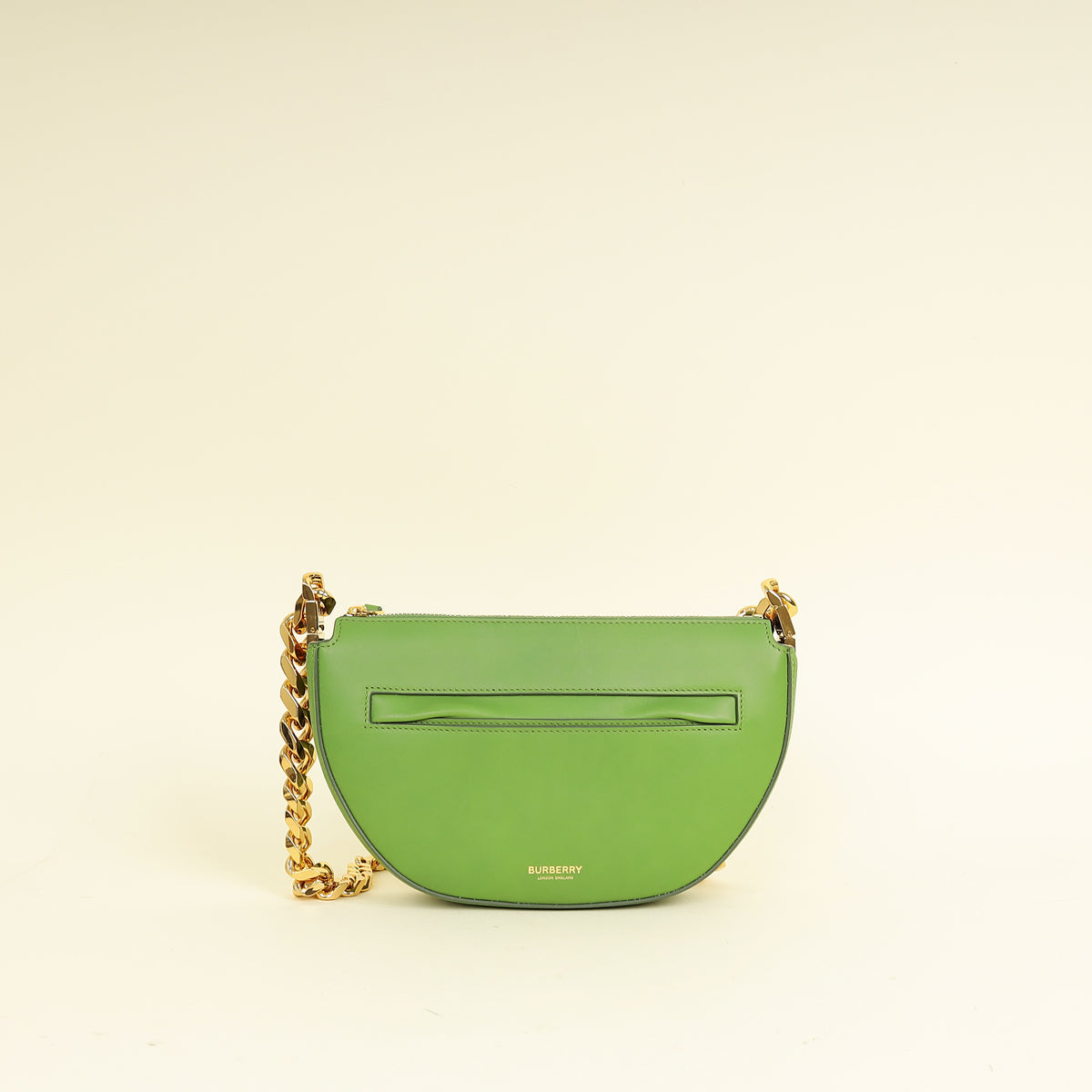 Burberry Green Olympia Mini Chain Zip Bag