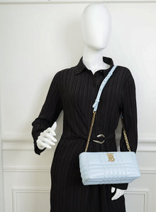 Burberry Pale Blue Lola Small Quilted Shoulder Bag
