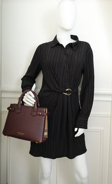 Burberry Bicolor Banner Tote Small Bag
