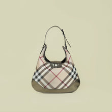 Burberry Bicolor Nova Check Brook Hobo Bag