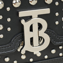 Burberry Black TB Logo Studded Mini Chain Bag