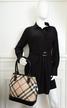 Burberry Multicolor Novacheck Tote Bag