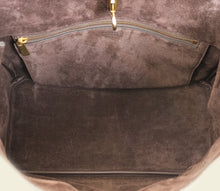 Burberry Chocolate Rocking Horse Suede Medium Tote Bag