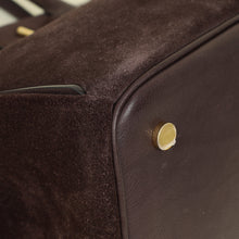 Burberry Chocolate Rocking Horse Suede Medium Tote Bag