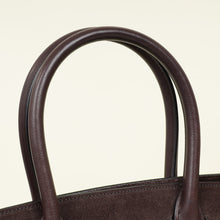 Burberry Chocolate Rocking Horse Suede Medium Tote Bag