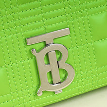 Burberry Brilliant Green Quilted Lola Small Flap Chain Bag