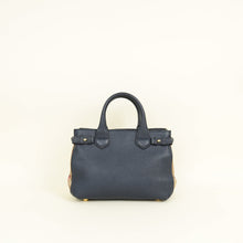 Burberry Navy Blue Small Banner Tote Bag
