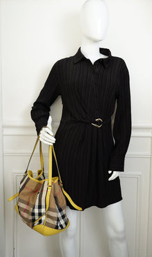 Burberry Bicolor House Check Canterbury Tote Bag