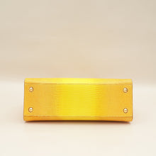 Burberry Marigold Lizard Embossed Frances Top Handle Bag