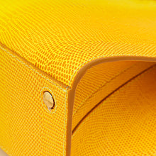 Burberry Marigold Lizard Embossed Frances Top Handle Bag