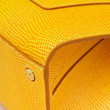 Burberry Marigold Lizard Embossed Frances Top Handle Bag