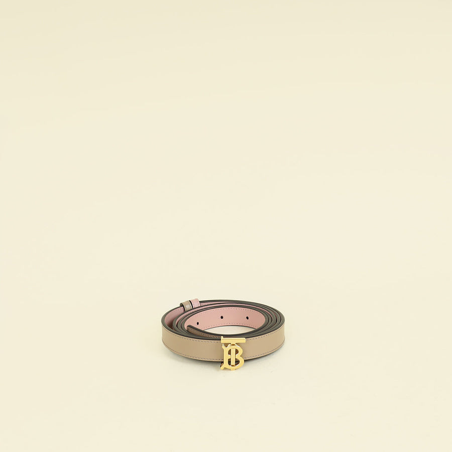 Burberry Bicolor Reversible TB Buckle Belt