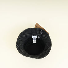 Burberry Charcoal Gray Check Wool Bucket Hat