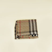 Burberry Brown TB Monogram Check Scarf