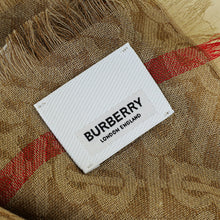 Burberry Brown TB Monogram Check Scarf