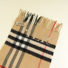 Burberry Archive Beige Check Cashmere Scarf w/ Initials JFK