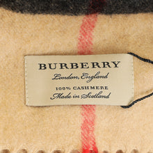 Burberry Archive Beige Check Cashmere Scarf w/ Initials JFK
