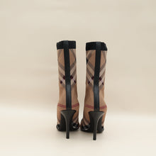 Burberry Bicolor Knit Check Dolman Sock Boots 39