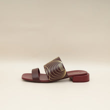 Burberry Dark Maroon Myla Sandals 37.5