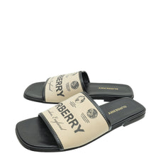 Burberry Beige Carolyn Logo Flat Slide Sandals 37