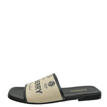 Burberry Beige Carolyn Logo Flat Slide Sandals 37