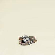Burberry Beige Multicolor Buckingham Slides Sandal 36