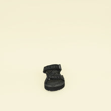 Burberry Black Patterson Velcro Flat Sandals 39