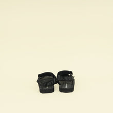 Burberry Black Patterson Velcro Flat Sandals 39
