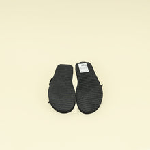 Burberry Black Patterson Velcro Flat Sandals 39