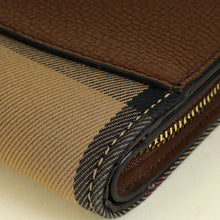 Burberry Bicolor House Check Hampstead French Wallet