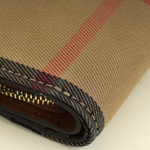 Burberry Bicolor House Check Hampstead French Wallet