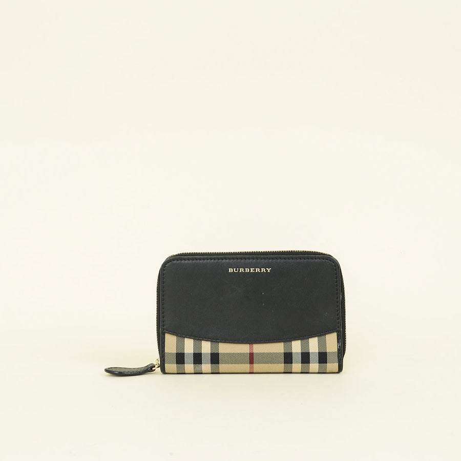 Burberry Bicolor Elmore Zip Around Wallet