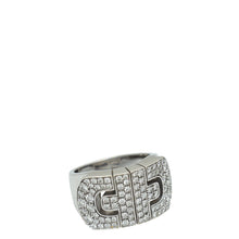 Bvlgari 18K White Gold Parentesi Revolution Diamond Ring 53