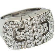 Bvlgari 18K White Gold Parentesi Revolution Diamond Ring 53
