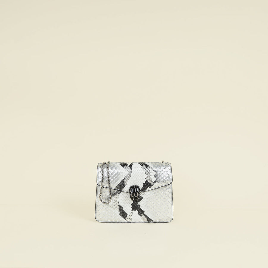 Bvlgari Tricolor Python Serpenti Forever Small Crossbody Bag