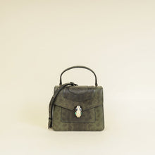 Bvlgari Dark Olive Karung Serpenti Forever Top Handle Small Bag